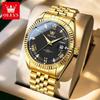OLEVS Men's Watches Silver Stainless Steel Waterproof Quartz Watch for Man Luminous Date Business Original Male Wristwatch