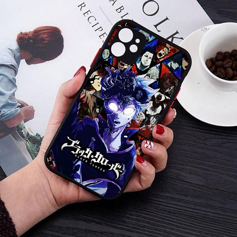 Black Clover Phone Case For IPhone 14 11 12 13 Mini Pro Max 8 7 Plus X XR XS MAX Translucent Matte Cover
