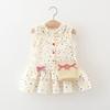 Dress Baby Girl Heart Shaped Button Colorful Polka Dot Bow Dress Send Bag