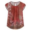 Women's Fashion Printed Short-sleeved Short-sleeved  Round Neck Casual Tops