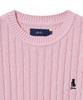 YALE Women'S Heritage Dan Cable Short Sleeve Round Knit Light Pink