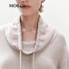MO&Co. Women's High-Neck Wool-Cashmere Blend Sweater