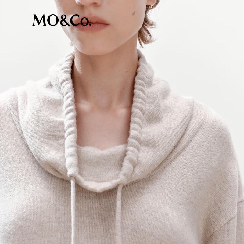 MO&Co. Women's High-Neck Wool-Cashmere Blend Sweater