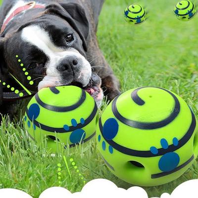 Jouets interactifs pour chiens, balle amusante, sons de rire, jouet à mâcher pour chiot, oscillation, remue, rire, jeu pour chien, balle d'entraînement, jouets de sport pour chiens