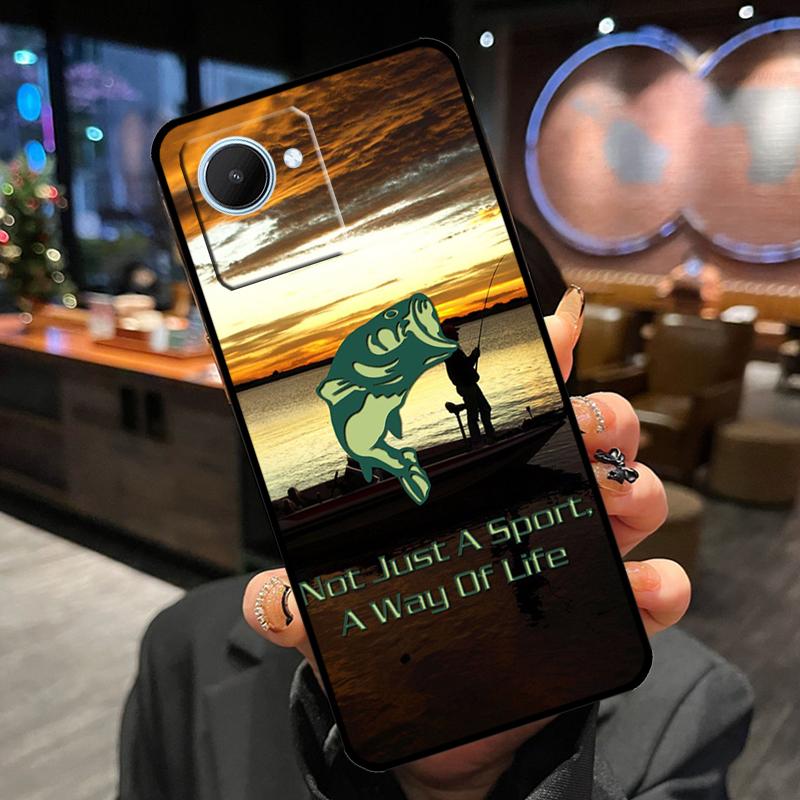 Hunter Man Fishing Dog Case For Realme 11 Pro Plus 15 14 13 12 GT7 Pro GT6 C55 C51 C53 C35 C33 C61 C65 C67 C71 C75