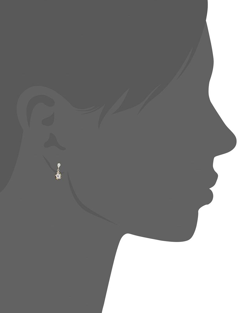 ESTELLE [Official] [Web Exclusive] Women's Earrings in 10K Yellow Gold with Labradorite Drop Motif (Product Code: 0222-8661-0019-0000)