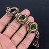 Peridot Armband, 999 Kupferdraht umwickelter Schmuck, Edelsteinarmband mit verstellbarer Kette, Geschenk für sie, handgefertigter zierlicher Schmuck