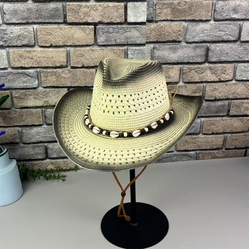 European and American accessories, western cowboy hat, retro ethnic style jazz hat, spring and summer men's and women's sunscreen hollow sun hat