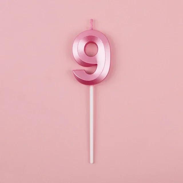 1pcs 0-9 Number Digital Candles Cake Decorations Romantic Blue Pink Candles Topper for Kids Happy Birthday Baby Shower Creative