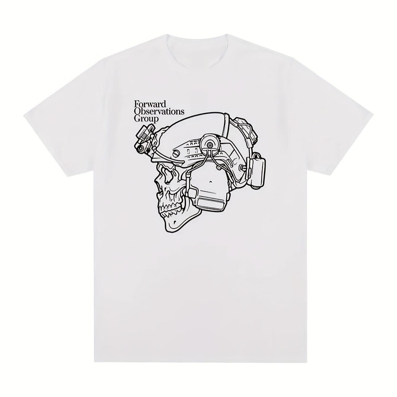 Forward Observations Group Tactics Skull Graphic TShirt 100 Cotton ONeck Short Sleeve Summer Casual Mens Tshirt Streetwear S