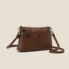 Elegant Crossbody Bag with Textured Finish and Dual Zip Pockets