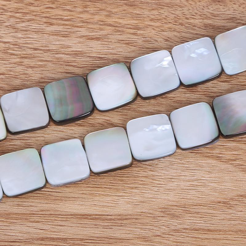 39 cm/pramínek čtvercové přírodní černé diskové korálky pro vlastní výrobu šperků