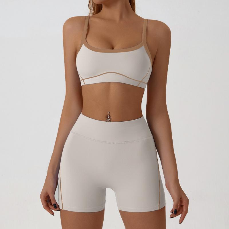 Women's Slim Fit Color Block Yoga Suit - Naked Feeling Outdoor Sportswear Set