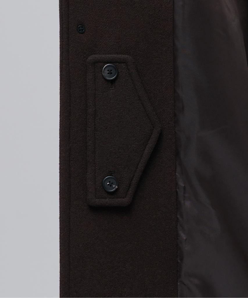 Musinsa Standard Manteau Balmacaan Surdimensionné en Mélange Cachemire [Marron Foncé]