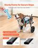 Silla de ruedas para perros de patas traseras, Silla de ruedas ajustable de 2 ruedas para mascotas, Carrito ligero para perros con ruedas amortiguadoras, Silla de ruedas de soporte de movilidad para