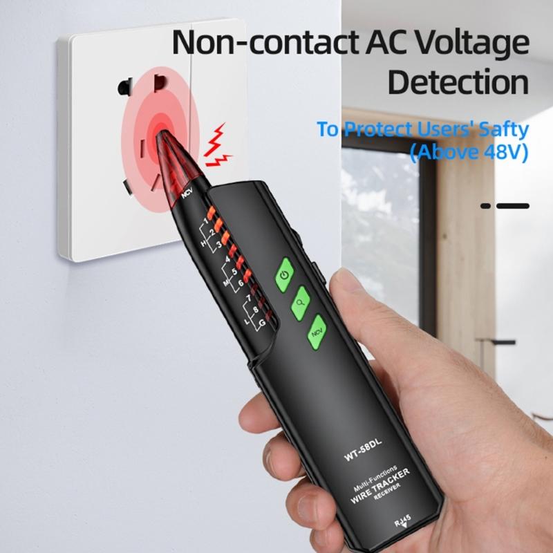 High Accuracy Cable Tester Versatile Line Tester Tracing Device for Ethernet Lines Efficiently Locate & Test Connections