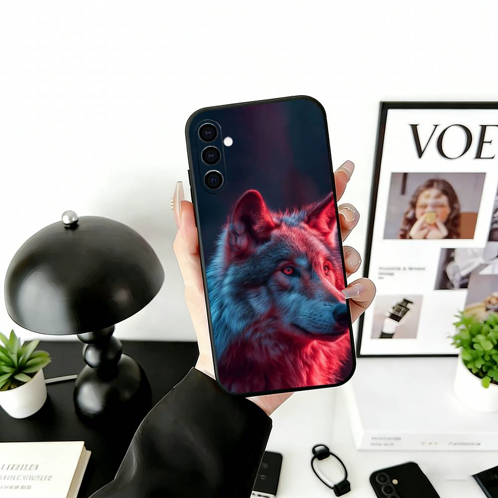 

Savage Wolf Theme Phone Case For Samsung Galaxy A73,A72,A71,A70,A53,A52,A51,Others Soft Black Cover Samsung a71 5g