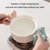 Pack of 6 Cute Cats Ear Cup Lid Cover Tea Bag Holder Silicone Mugs Toppers Teabag Squeezer for Coffee Milk Beverage Cups