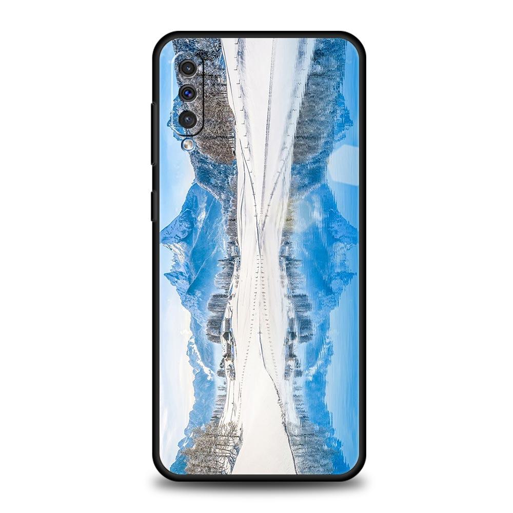 Winter Natur Schnee Reise Kunst Handyhülle Für Samsung A12 A32 A50 A70 A20E A20S A10 A10S A22 A30 A40 A42 A52 5G A02S A04s Hülle