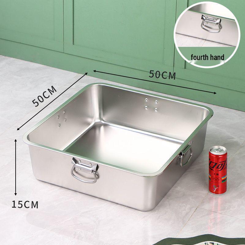 Extra Large Stainless Steel Cat Litter Box with Raised Edge - Anti-Splash, Anti-Tracking, Easy To Clean.