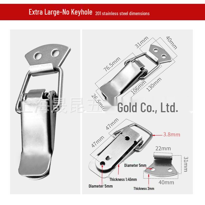 Thickened Stainless Steel Toggle Clasp for Toolboxes & Beehives