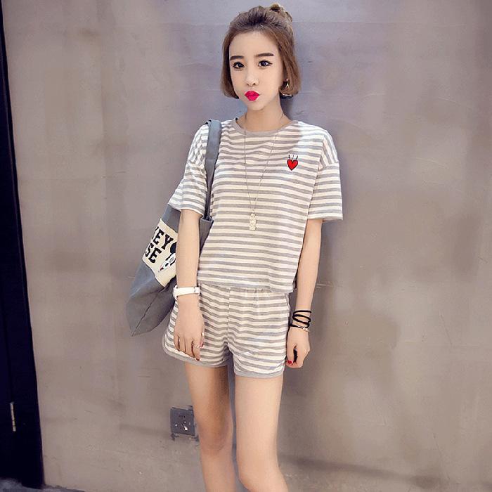 Women's Pajama Set Pajamas Short Sleeve Top Shorts 2pcs/set