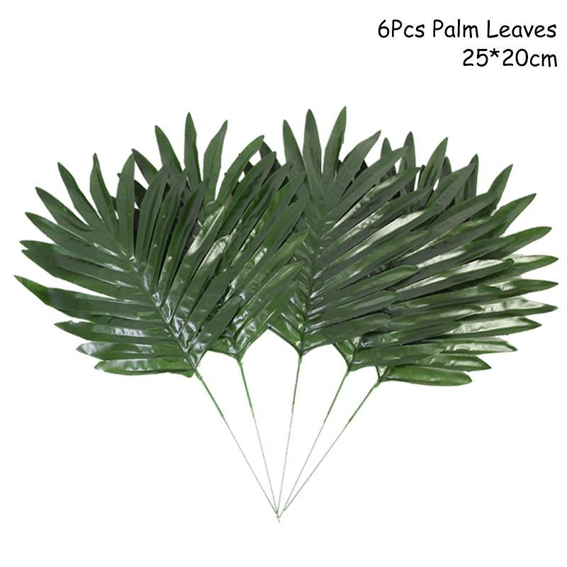 Artificial Tropical Palm Leaves Plant Hawaiian Luau Aloha Summer Jungle Theme Party Decoration Wedding Birthday Home Table Decor