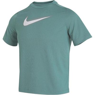 Multi Dri-FIT Logo Print Crew Neck Short Sleeve T-Shirt Kids Tops Coastal-Blue DX5386-361