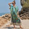 Quick-Dry Sparrow Feather Print Beach Robe Cover-Up