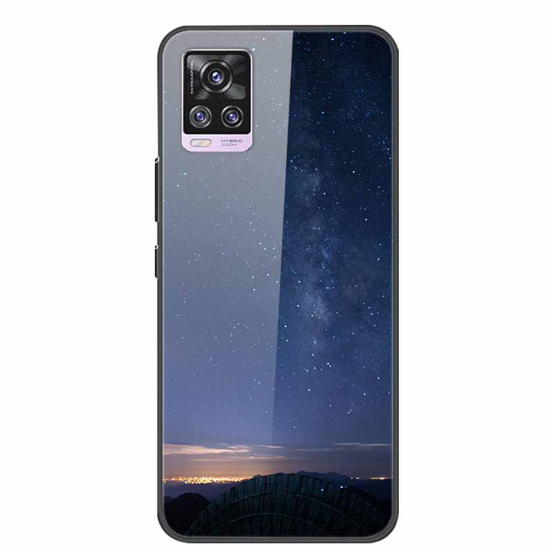 For Vivo V20 Pro Phone Case V 20 Pro Soft Bumper Tempered Glass Hard Back Covers Cases For Vivo V20 Pro Case 6.44" Coque Fundas
