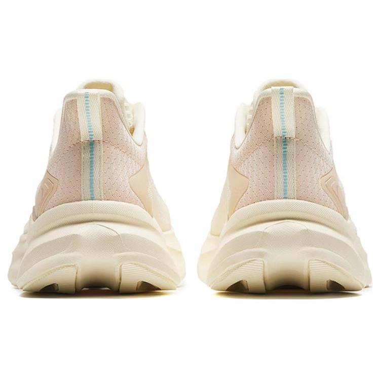 New Anta Cushioned Wear Resistant Breathable Lightweight Low Top Running Shoes Women's White Brown 922425506-5
