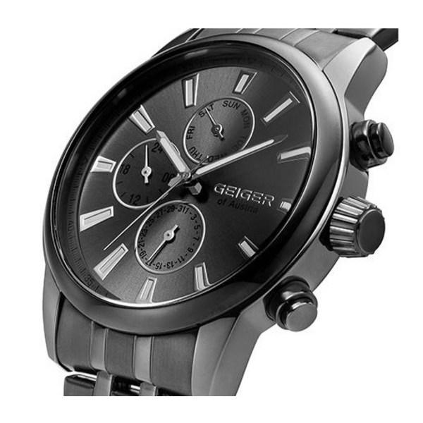 Relógio masculino multifunções de metal Geiger, relógios populares coreanos