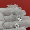 Sterling Silver 3D Fu Character Pendant & Bead Bracelet DIY Jewelry Set