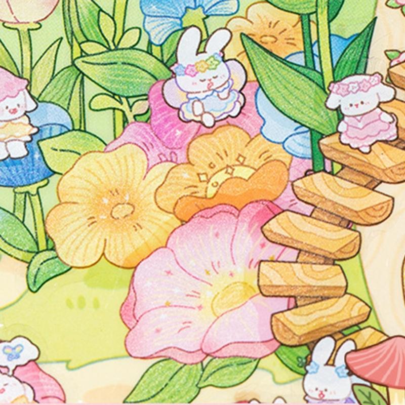 Fun 3D Miniature Scene Sticker Miniature Rainbow Land Chocolate Factory Sticker for Craft Scrapbooking Journal Notebook