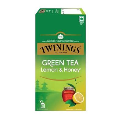 Twinings Green Tea Lemon & Honey, 25 Tea Bags| Pack of 1| Perfectly Balanced & Refreshing Taste| Sweet Honey & Zesty Lemon