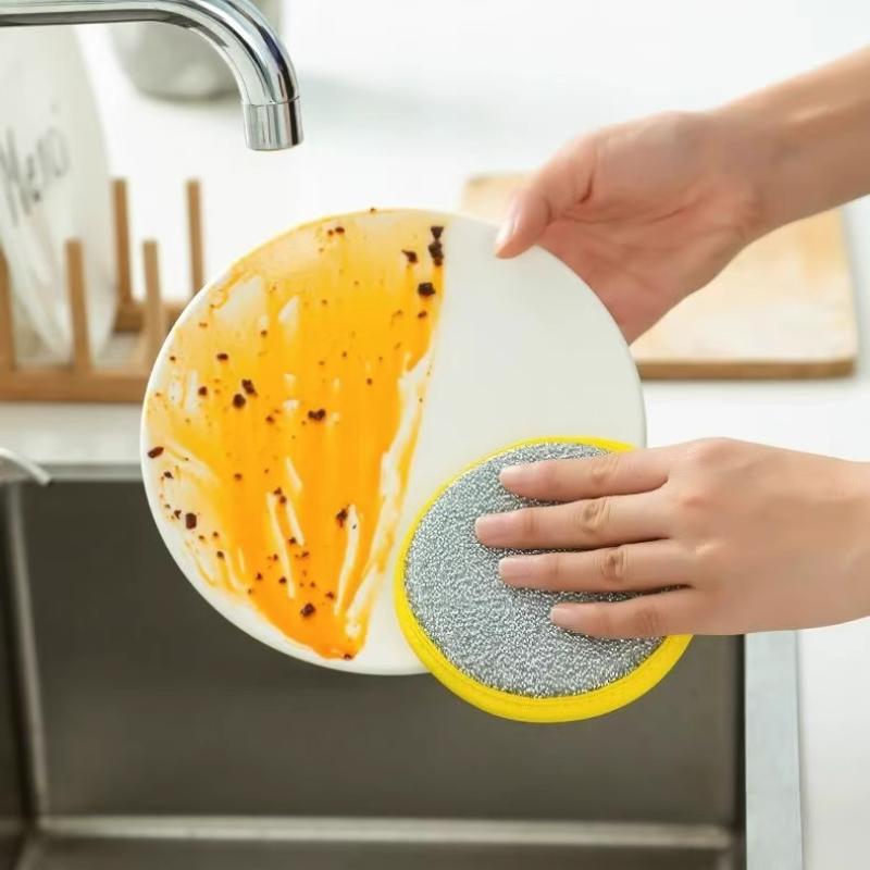 5 Double Side Dishwashing Sponge Dish Washing Brush Pan Pot Wash Sponges Household Cleaning Reusable Kitchen Tools