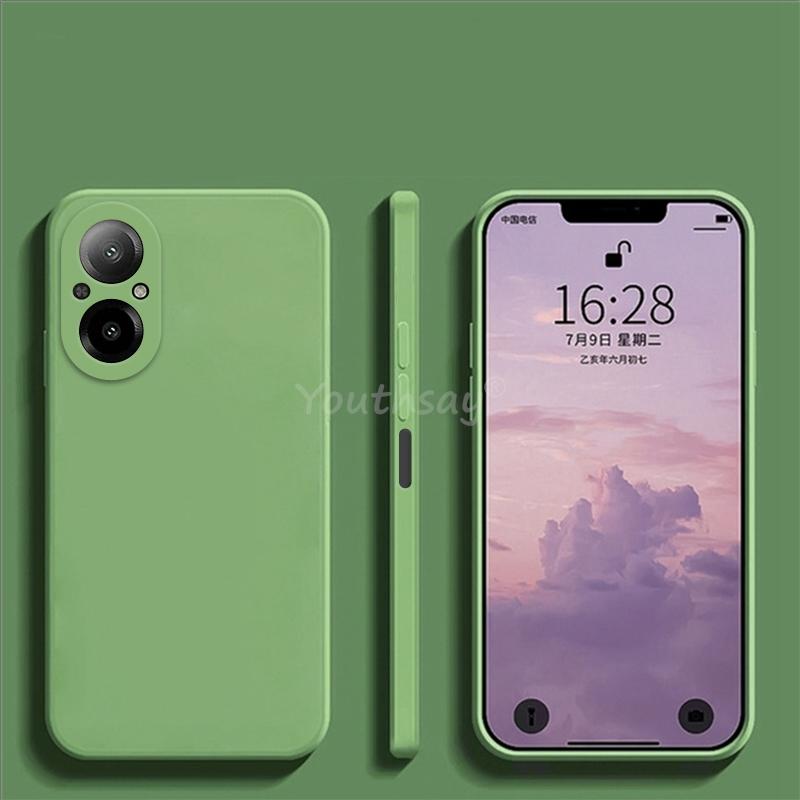 

For Realme C67 Case Realme C67 Cover Liquid Silicone Plain Soft TPU Anti-drop Capa Phone Protector Cover Realme C67 4G Case Realme C67 4G зелёный