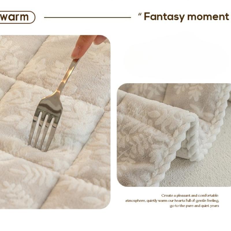 Thicken Plush Sofa Cushion Non-slip Simple Style Couch Towel Dust-proof Winter Warm L-shaped 1/2/3/4 Seater for Living Room