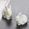 Mini Ceramic Bunny Ornament Home Decoration Animal Figurine Craft for Children Girls Boys Party Gift