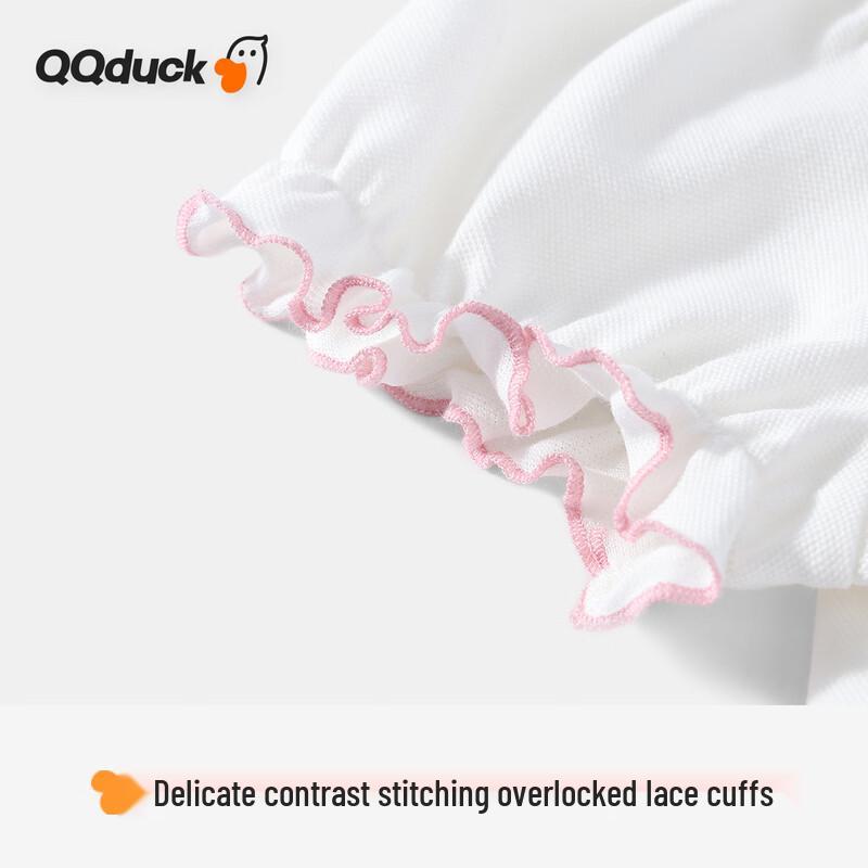 QQ DUCK Girls' Tulip Doll Collar Short Sleeve Polo T-shirt