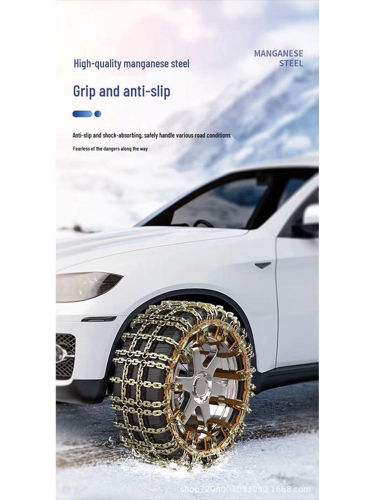 Universelle Anti-Rutsch-Schneeketten für Limousinen, SUVs und Geländewagen