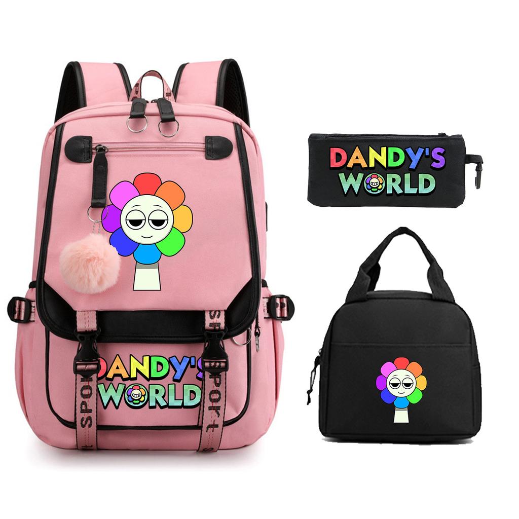Dandy's World Print Fashion Backpack Set Cross-border Trend Campus Male and Female Versatile Student Bag