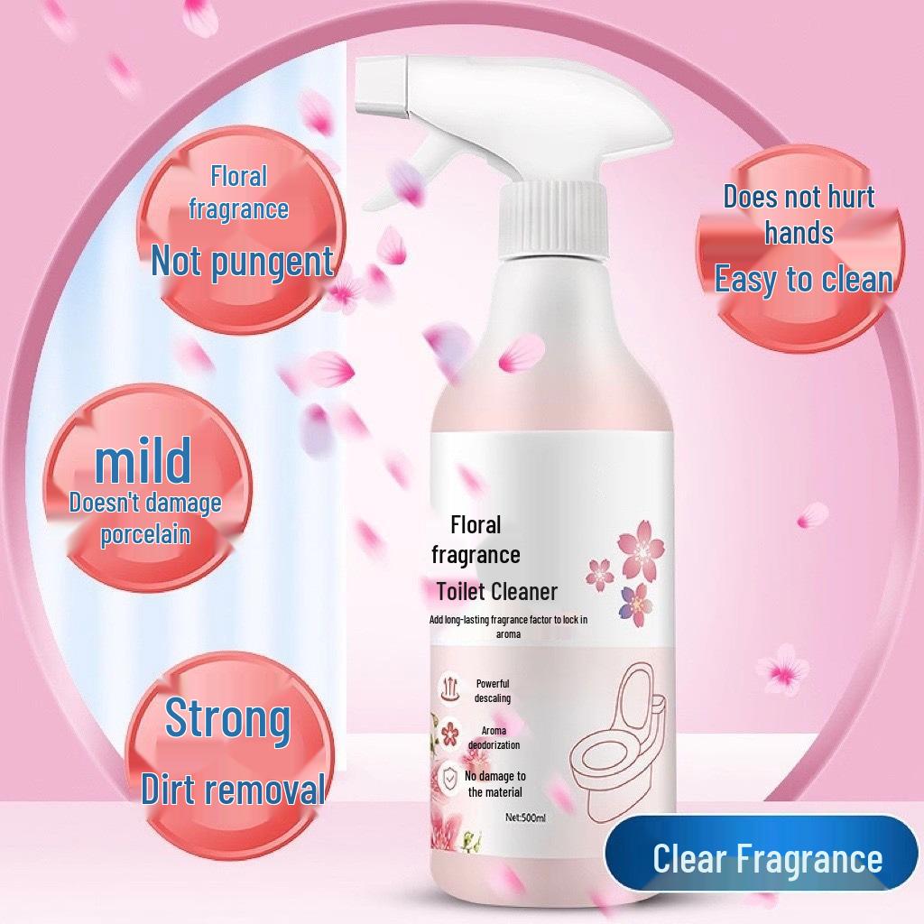 Floral Toilet Bowl Cleaner and Deodorizer, Stain and Urine Scale Remover, Fresh Scent Liquid 
