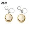Office 1/2/4Pcs Desktop Decompress Steamed Bun Clicker Key Chain Small Steamed Bun Decompress Key Chain Gifts For Kids Adults Children's Birthday Gift