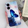 New Case For Xaimo 14T 15 Poco X7 X6 X5 X4 X3 M5 M6 M7 F4 Pro Plus Pretty Butterfly Flower Pattern Clear Silicone Protective Covers For Xiaomi Housing