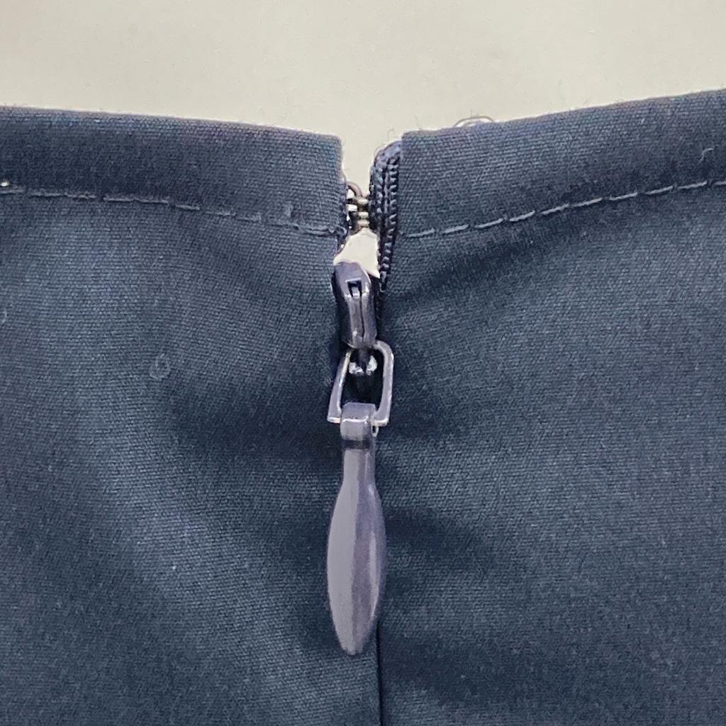 LE PHIL 534-9140301 Waist ribbon V-neck dress 1 NavyUsed