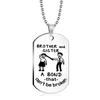 Funny Titanium Steel Dog Tag for Brothers and Sisters - Perfect Birthday Gift