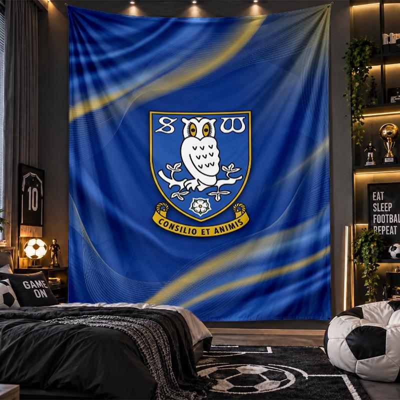 Wall Hanging Tapestry Sheffield Wednesday Print Cloth for Living Room Bedroom Home Decor