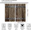 Brown Wooden Curtains   Rustic Old Plank Western Vintage Farmhouse Barn Door Prints Blackout Rod Pocket Window Treatments Drapes