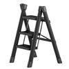 Telescopic Carbon Steel 3-Step Folding Ladder Stool with Storage